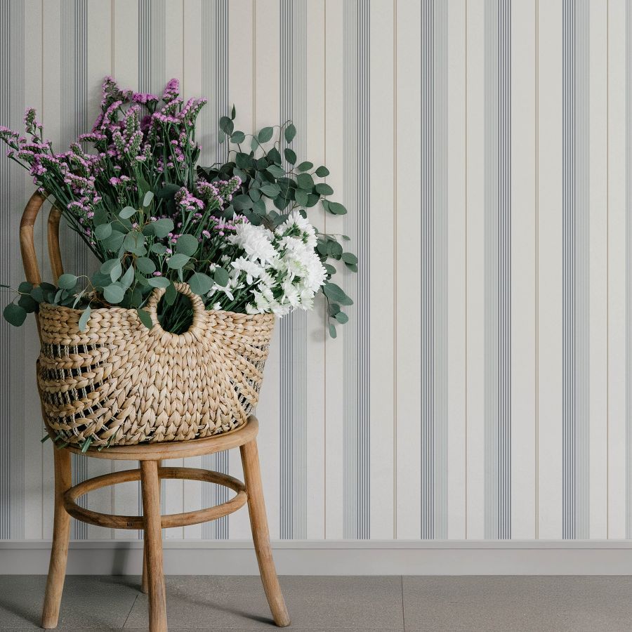 Purchase 4201-20119 A-Street Wallpaper, Herrgård Light Blue Stripe - Savanna12