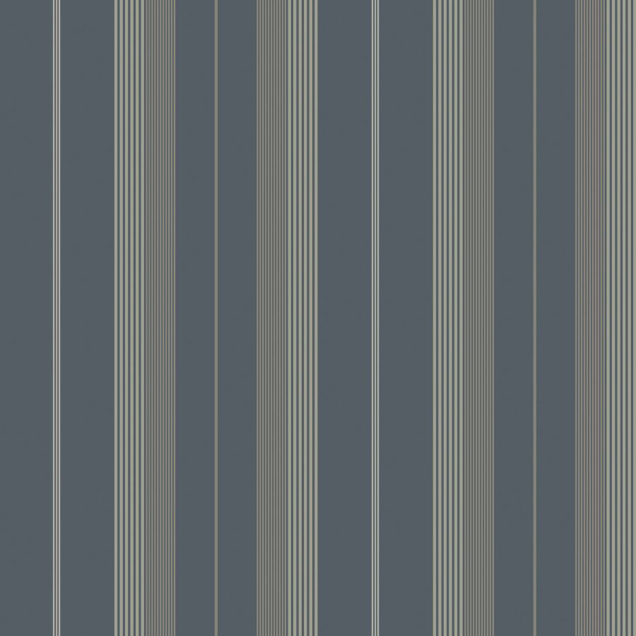 Purchase 4201-20120 A-Street Wallpaper, Herrgård Navy Stripe - Savanna