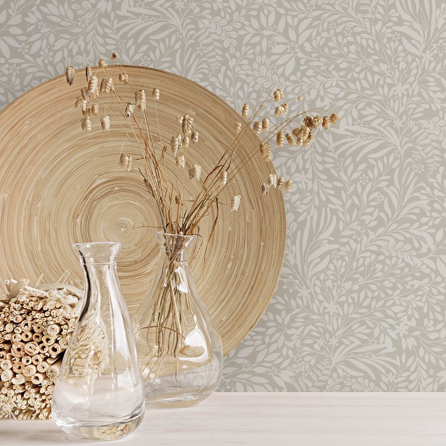 Purchase 4201-20127 A-Street Wallpaper, Kristina Taupe Botanical - Savanna1
