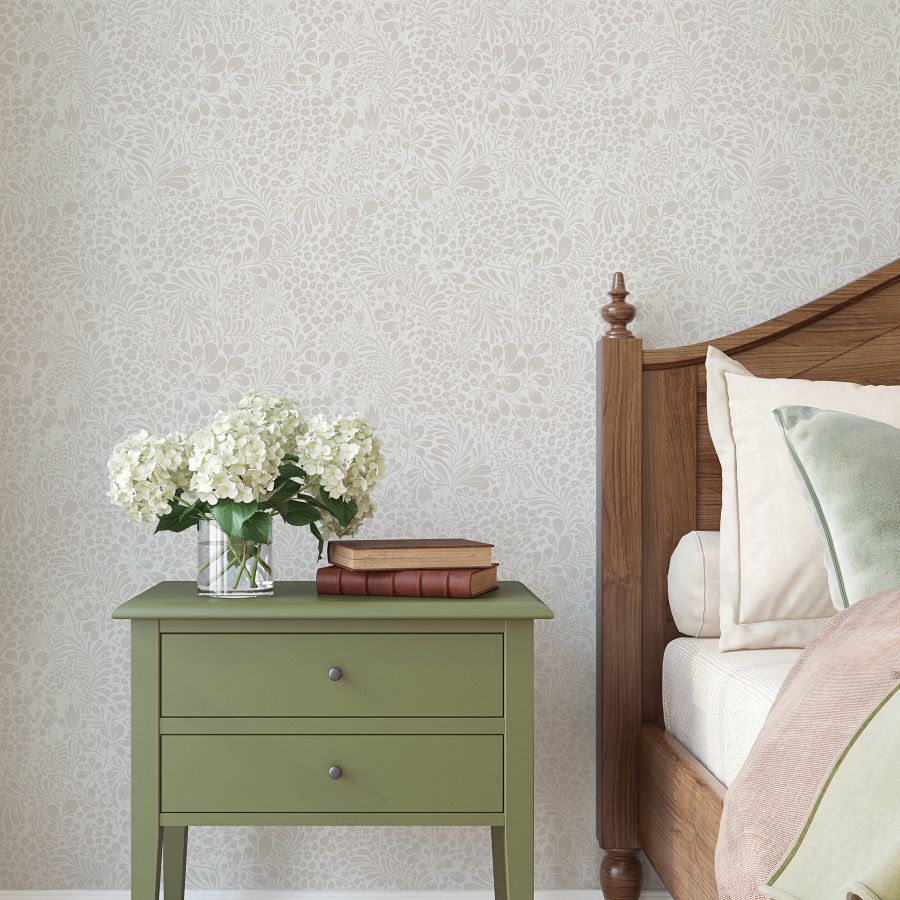 Purchase 4201-48001 A-Street Wallpaper, Siv Dove Botanical - Savanna1