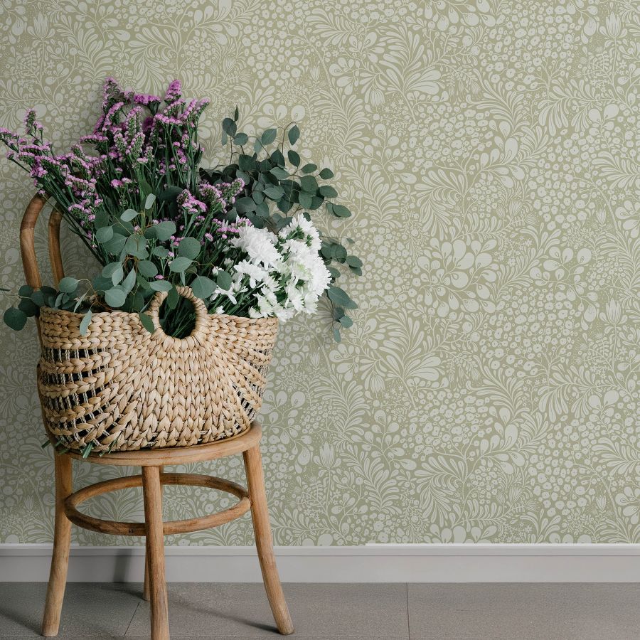 Purchase 4201-48003 A-Street Wallpaper, Siv Sage Botanical - Savanna12