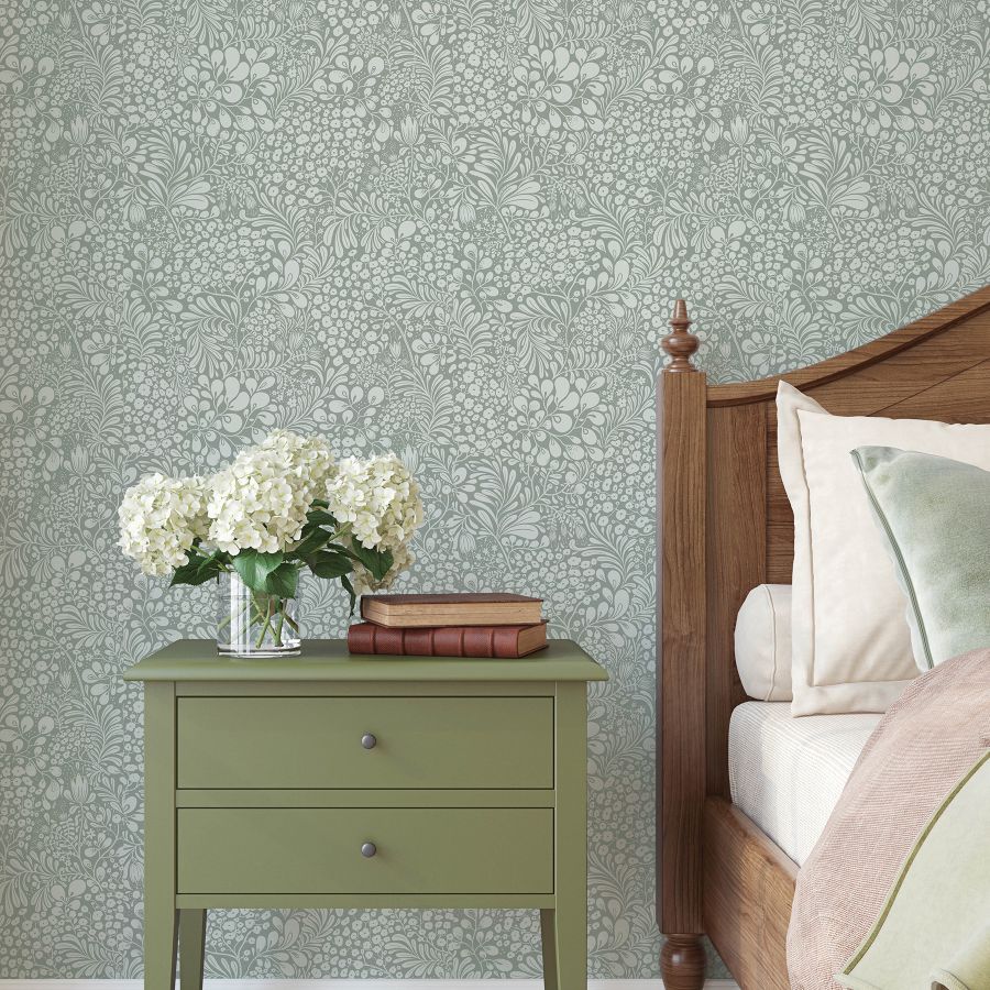 Purchase 4201-48004 A-Street Wallpaper, Siv Slate Botanical - Savanna1