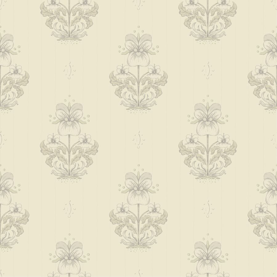 Purchase 4201-48006 A-Street Wallpaper, Gullvie Cream Pansies - Savanna
