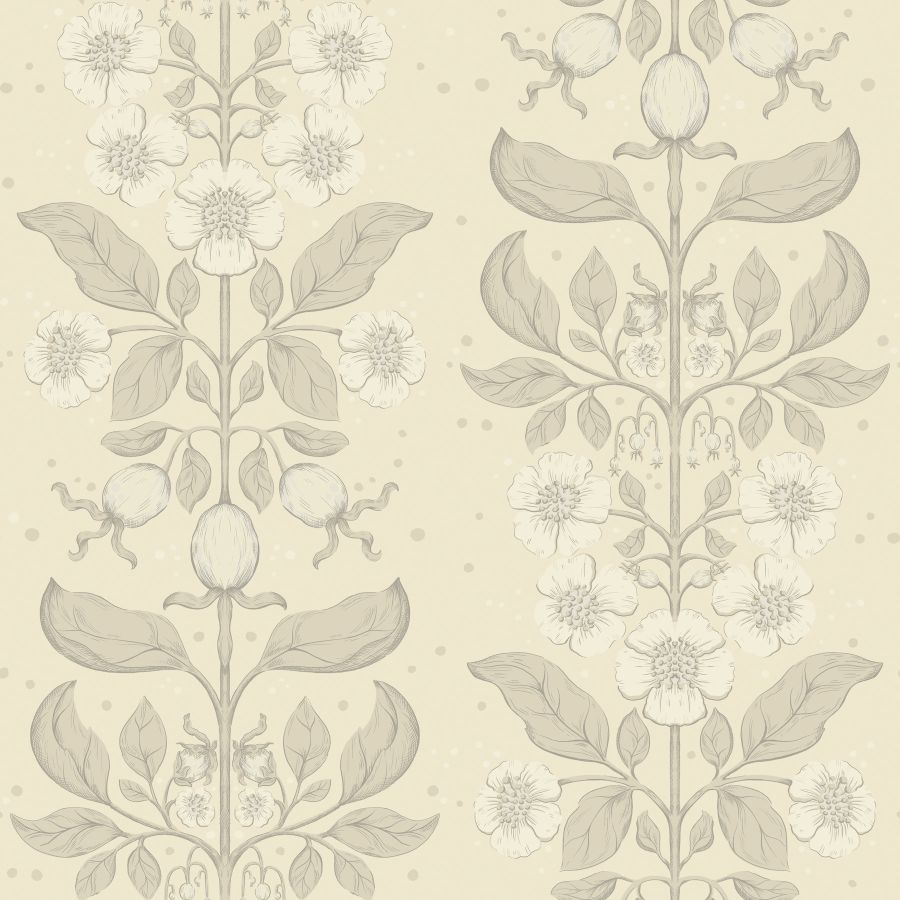 Purchase 4201-48009 A-Street Wallpaper, Rosa Cream Floral Columns - Savanna