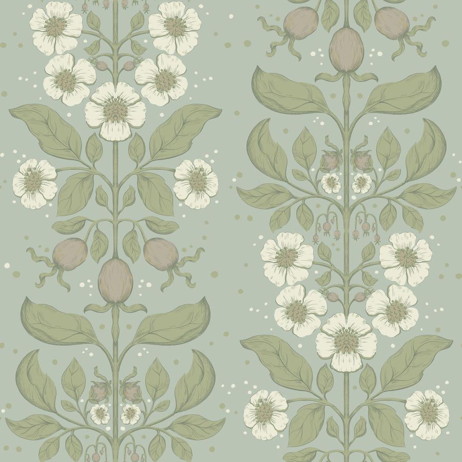 Purchase 4201-48011 A-Street Wallpaper, Rosa Sky Blue Floral Columns - Savanna