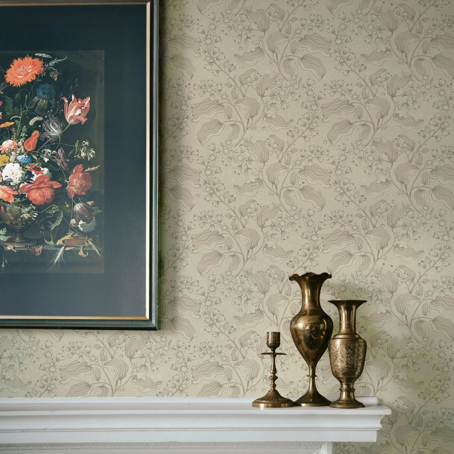 Purchase 4201-48024 A-Street Wallpaper, Syren Khaki Dainty Floral - Savanna1