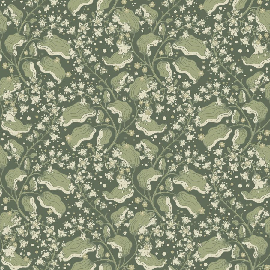 Purchase 4201-48026 A-Street Wallpaper, Syren Evergreen Dainty Floral - Savanna