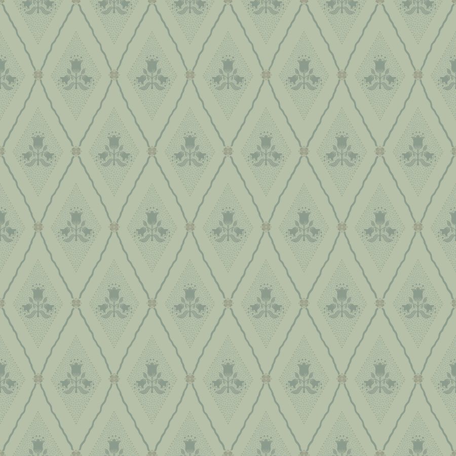 Purchase 4201-48031 A-Street Wallpaper, Alma Mint Diamond Floral - Savanna