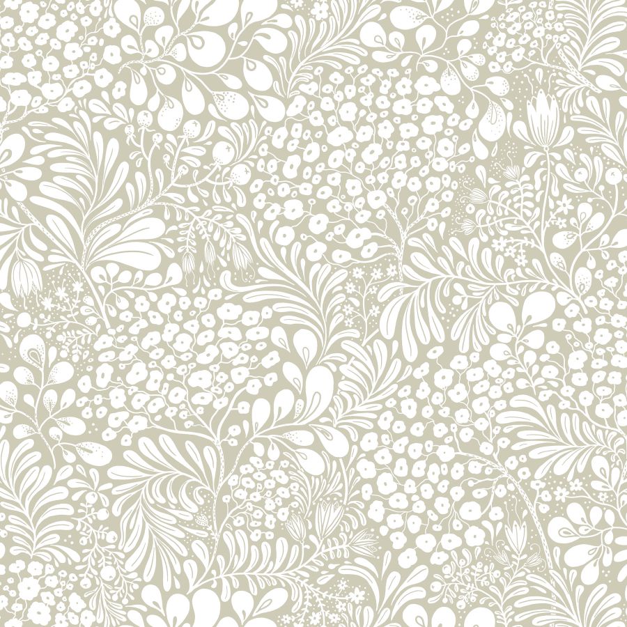 Purchase 4201-65131 A-Street Wallpaper, Siv Dark Grey Botanical - Savanna