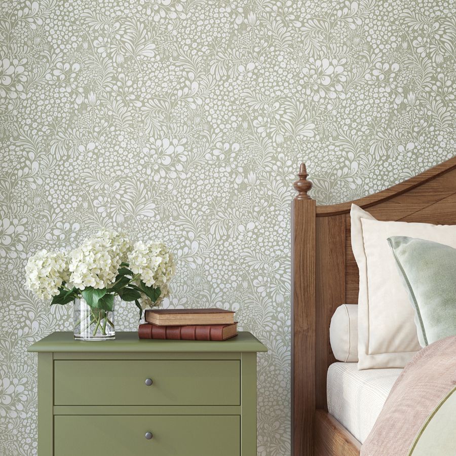 Purchase 4201-65131 A-Street Wallpaper, Siv Dark Grey Botanical - Savanna1