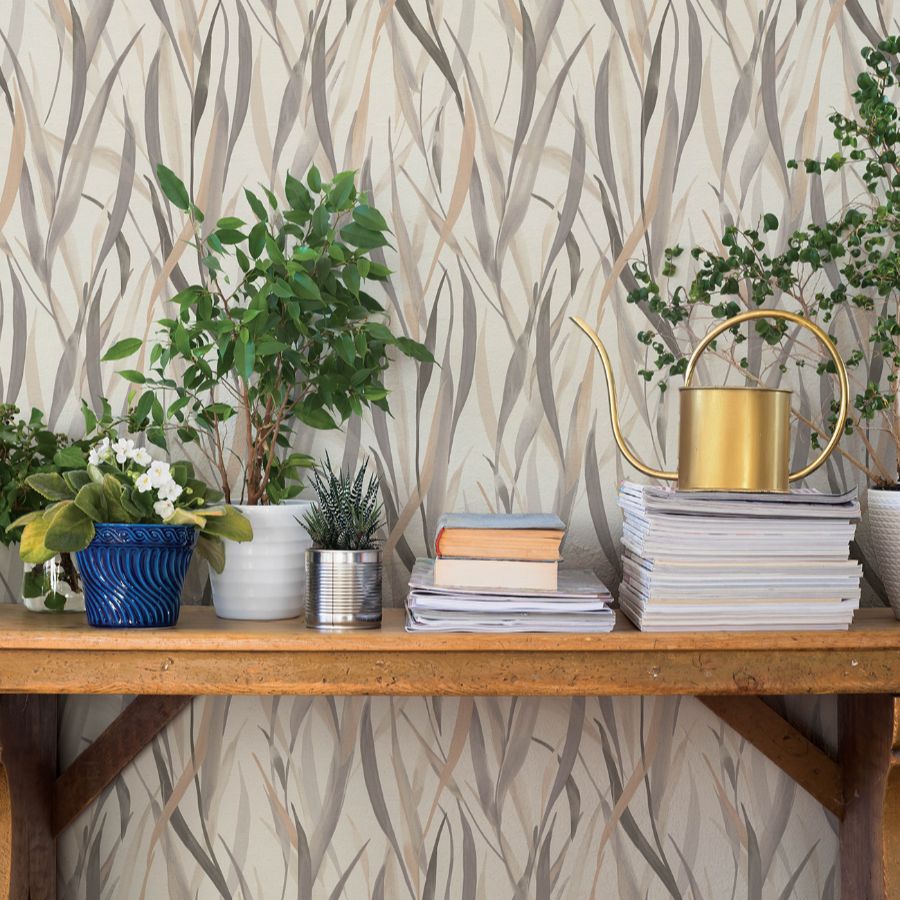 Purchase 4202-330205 A-Street Wallpaper, Willoughby Neutral Fronds - Springhill1
