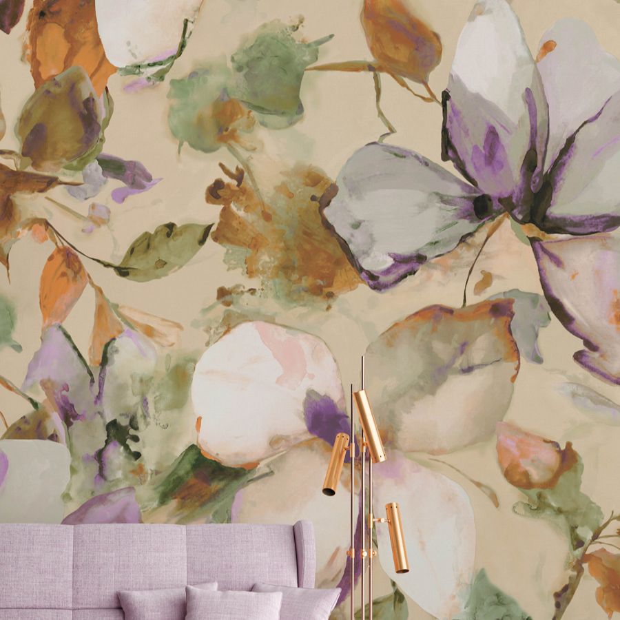 Purchase 4202-367546M A-Street Wallpaper, Florian Lavender Wall Mural - Springhill12