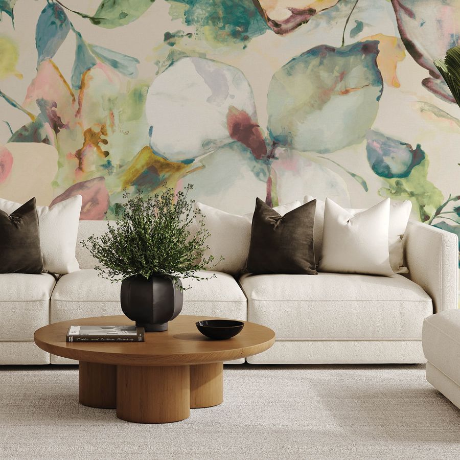 Purchase 4202-367553M A-Street Wallpaper, Florian Teal Wall Mural - Springhill1