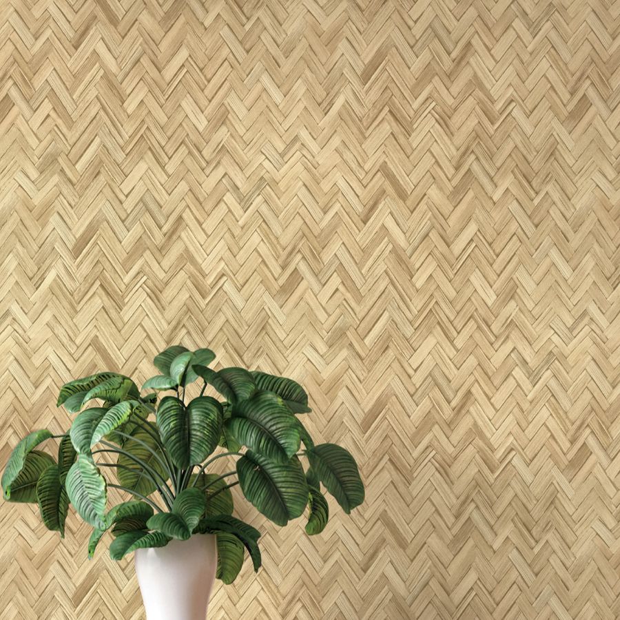 Purchase 4202-410334 A-Street Wallpaper, Ellery Wheat Herringbone - Springhill12