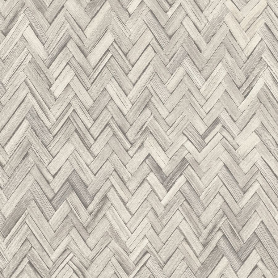 Purchase 4202-410365 A-Street Wallpaper, Ellery Light Grey Herringbone - Springhill