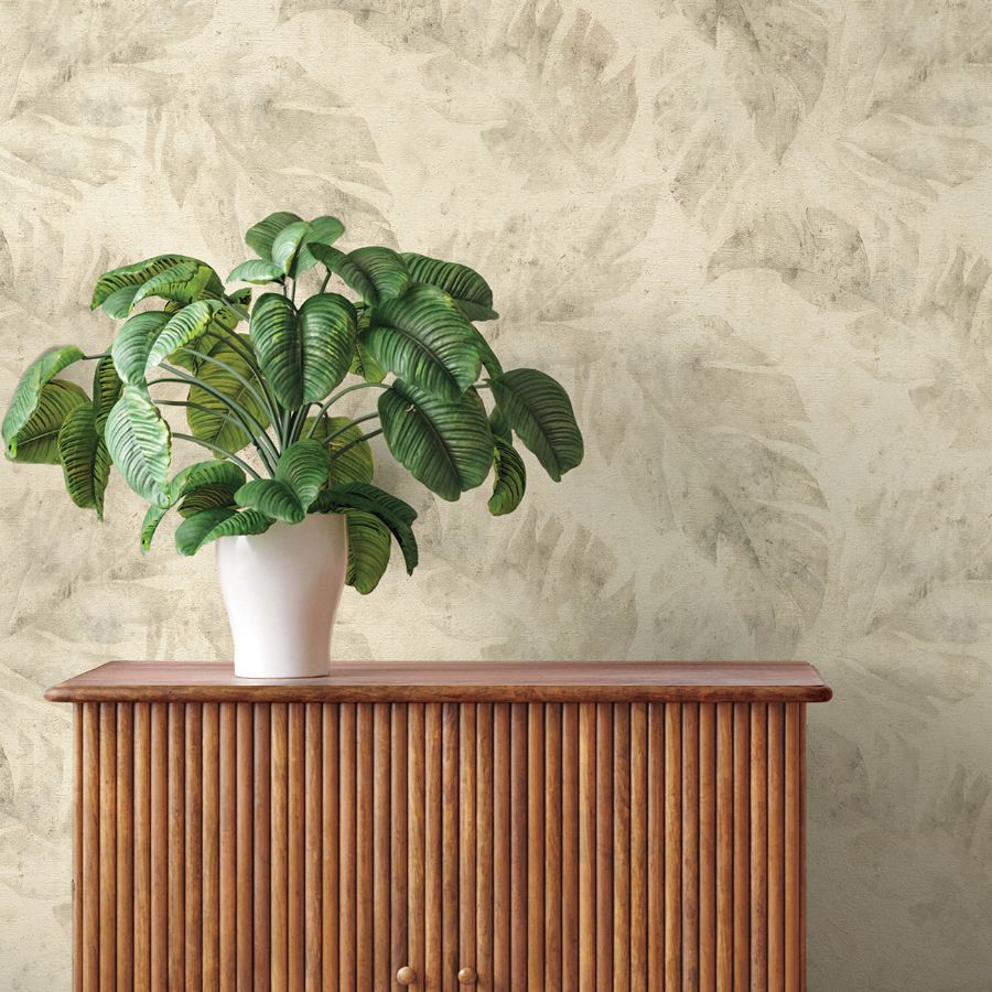 Purchase 4202-416145 A-Street Wallpaper, Sanne Beige Palm - Springhill12