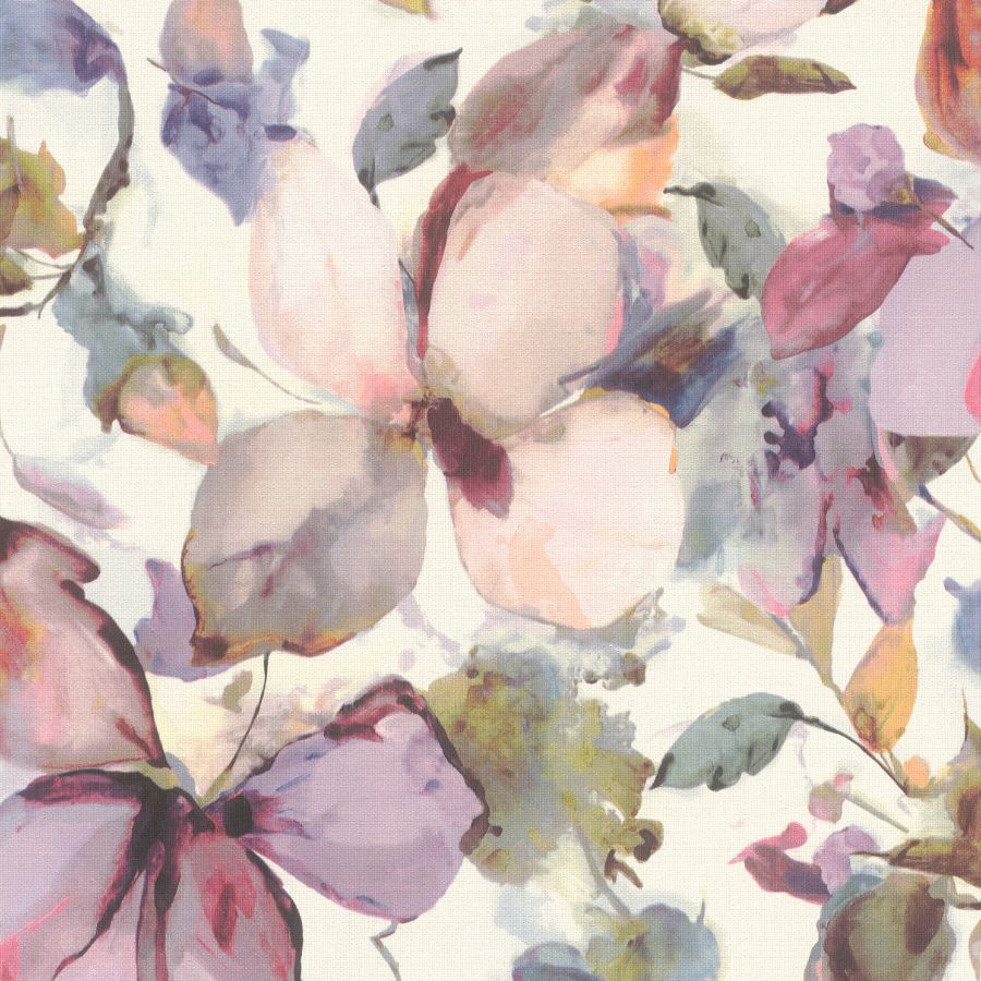 Purchase 4202-481228 A-Street Wallpaper, Liliana Plum Floral - Springhill