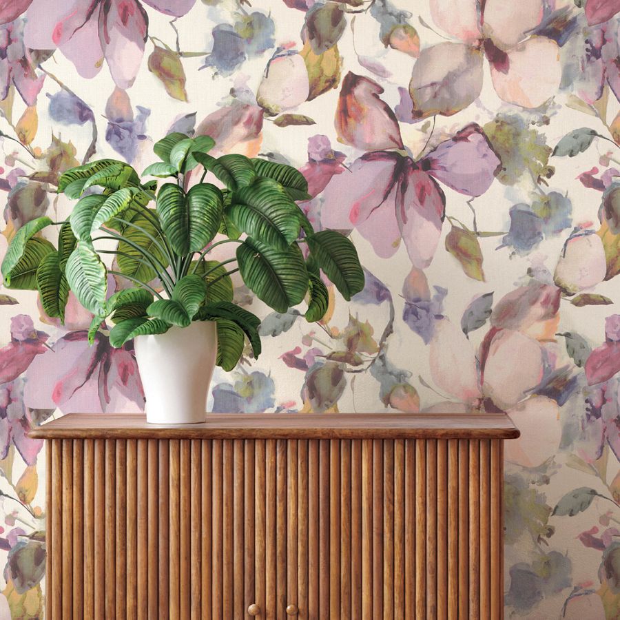 Purchase 4202-481228 A-Street Wallpaper, Liliana Plum Floral - Springhill12