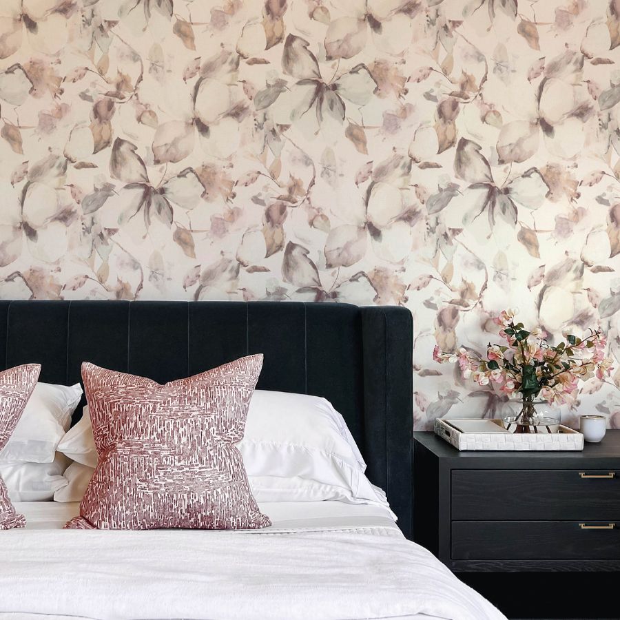 Purchase 4202-481235 A-Street Wallpaper, Liliana Neutral Floral - Springhill1