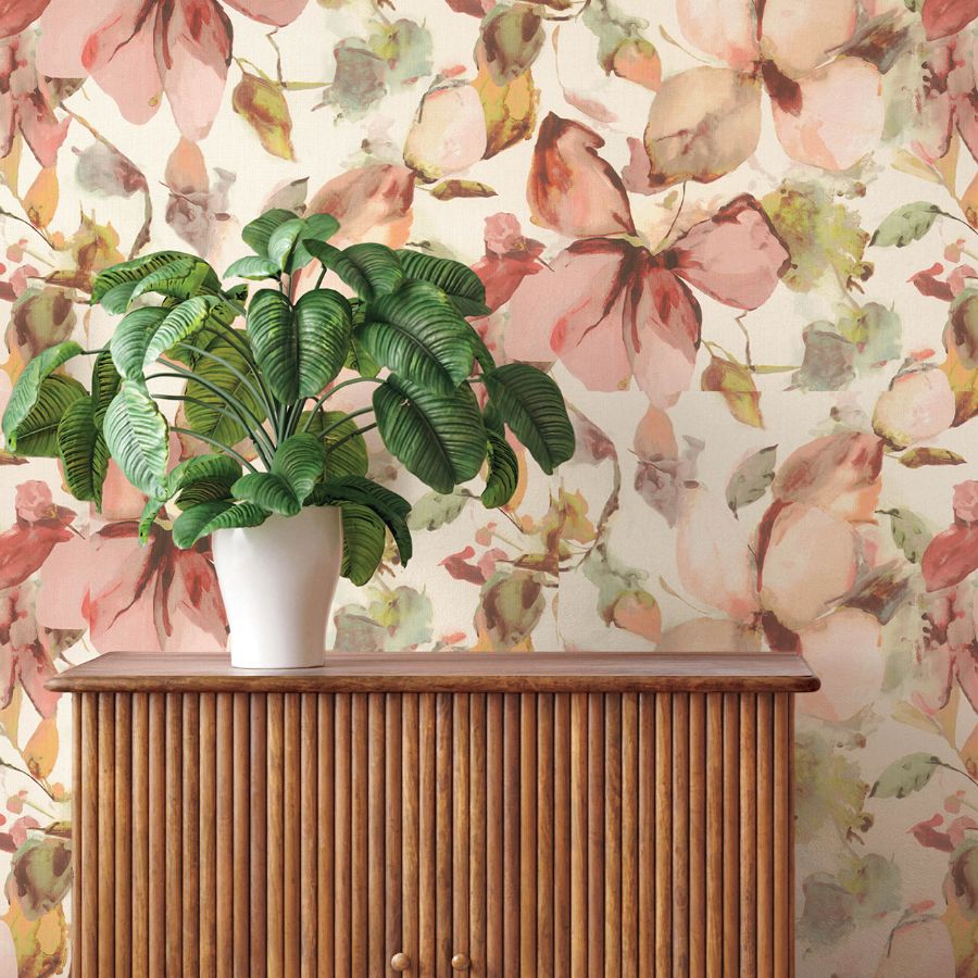 Purchase 4202-481259 A-Street Wallpaper, Liliana Pink Floral - Springhill12