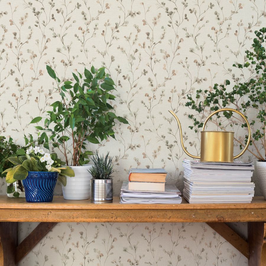 Purchase 4202-486131 A-Street Wallpaper, Romy Neutral Springtime Trail - Springhill1