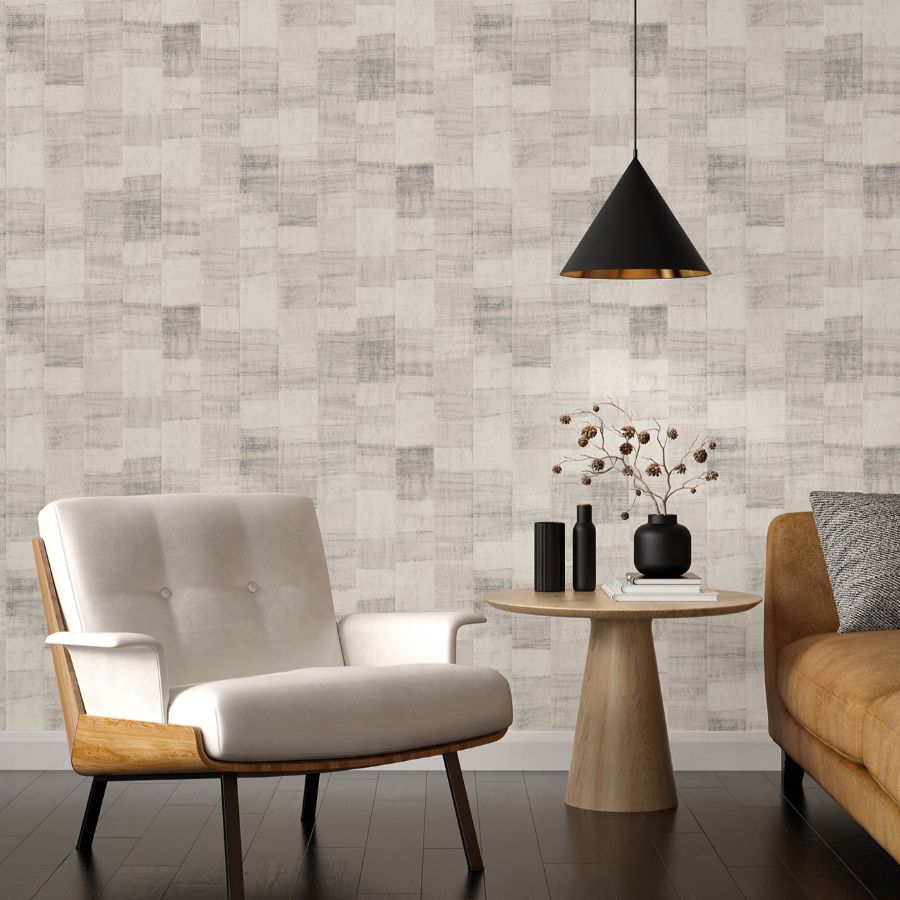 Purchase 4202-570946 A-Street Wallpaper, Ivo Grey Block Stripe - Springhill1