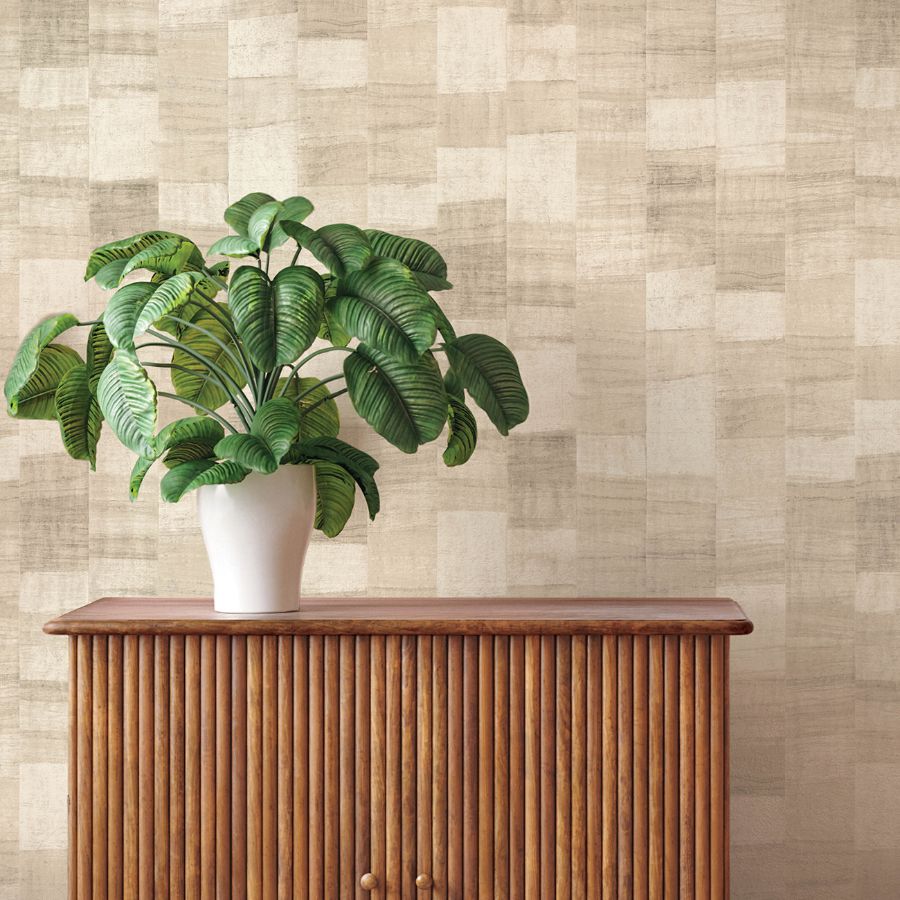 Purchase 4202-570953 A-Street Wallpaper, Ivo Beige Block Stripe - Springhill12