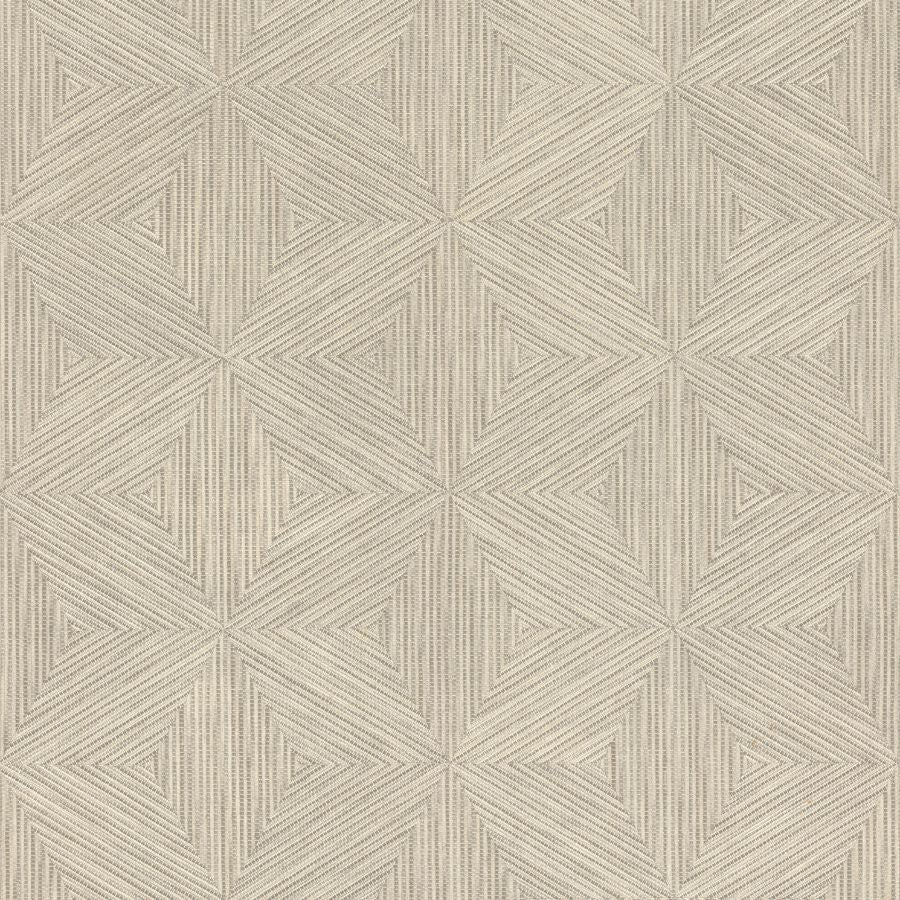 Purchase 4202-571257 A-Street Wallpaper, Anara Grey Geo Faux Grasscloth - Springhill