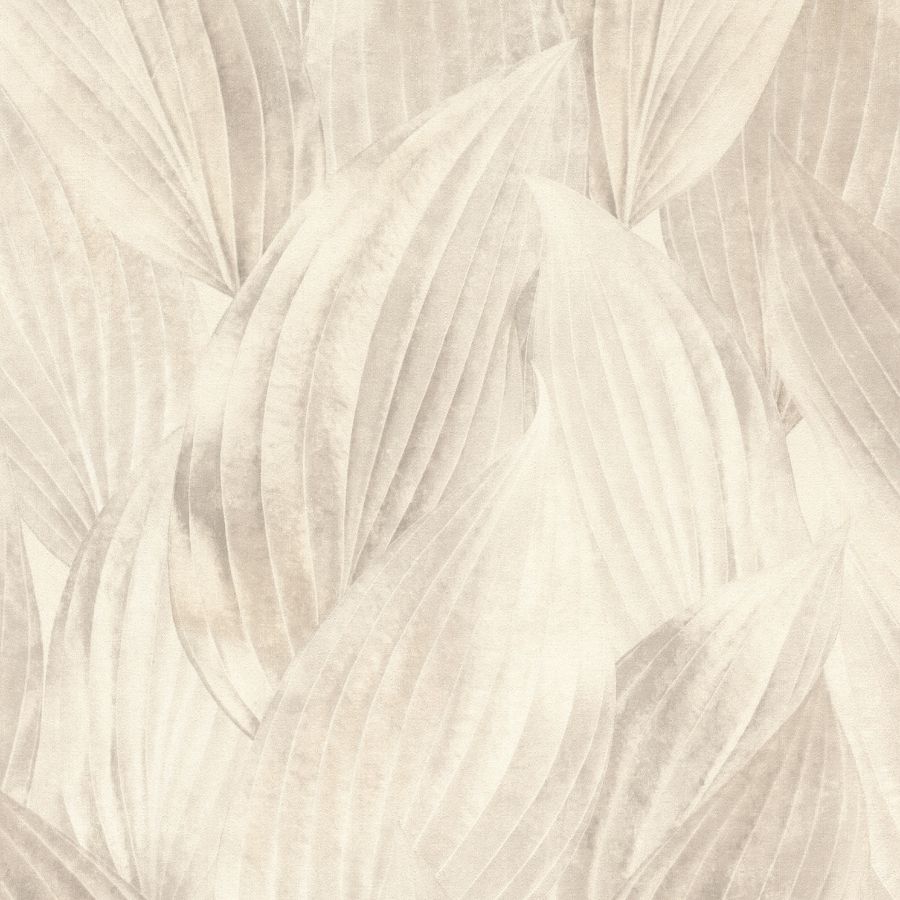 Purchase 4202-571516 A-Street Wallpaper, Melora Light Grey Leaf - Springhill