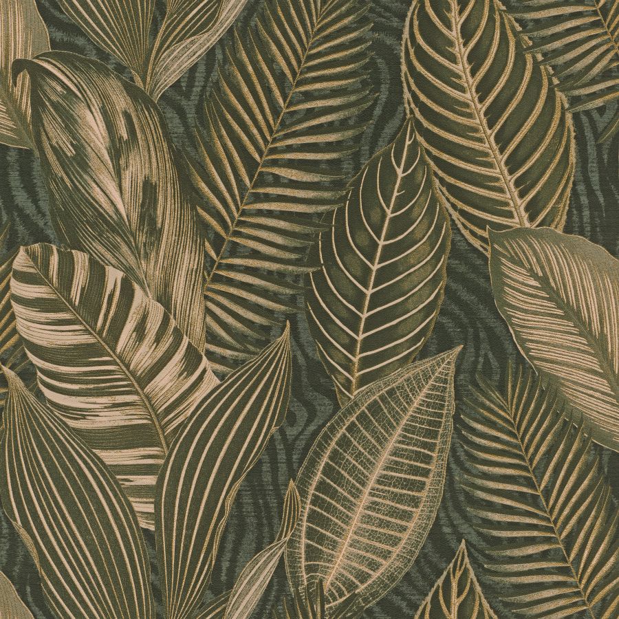Purchase 4202-751826 A-Street Wallpaper, Acacius Dark Green Tropical Foliage - Springhill