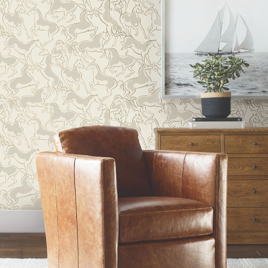 Purchase 4211-83503 | Private Reserve, Dressage Beige Stallions - Ronald Redding Wallpaper