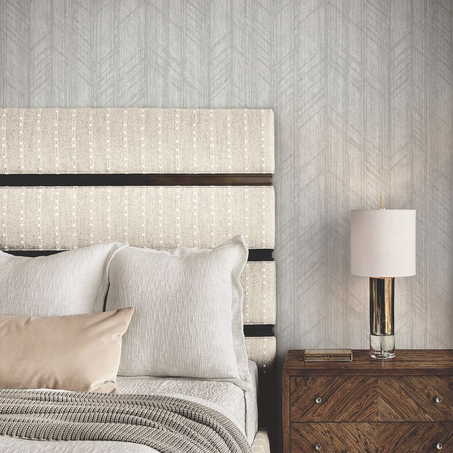 Purchase 4211-83521 | Private Reserve, Winthrop Grey Geometric - Ronald Redding Wallpaper