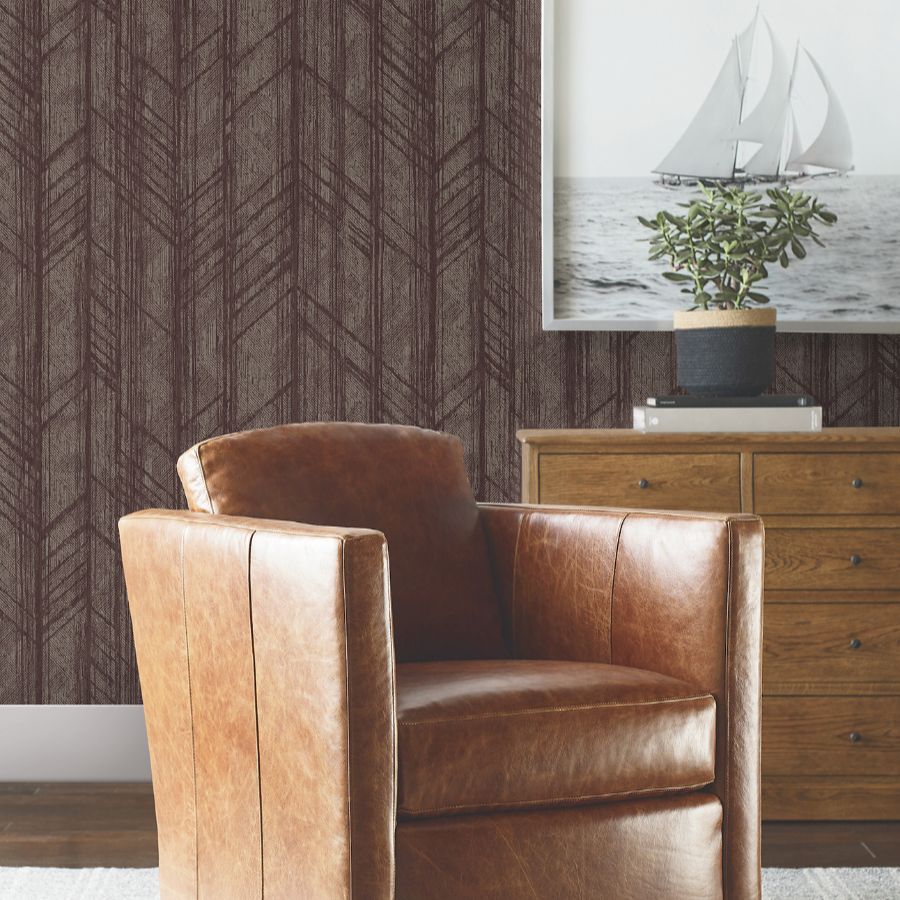 Purchase 4211-83524 | Private Reserve, Winthrop Merlot Geometric - Ronald Redding Wallpaper