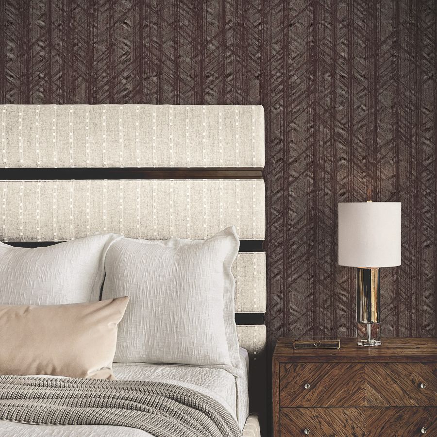 Purchase 4211-83524 | Private Reserve, Winthrop Merlot Geometric - Ronald Redding Wallpaper