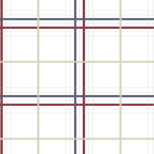 Purchase 4211-83531 | Private Reserve, Lakeside Plaid Red Tailored - Ronald Redding Wallpaper