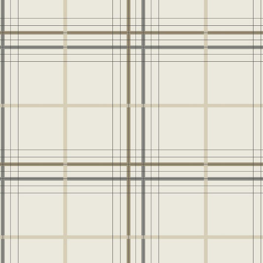 Purchase 4211-83532 | Private Reserve, Lakeside Plaid Beige Tailored - Ronald Redding Wallpaper