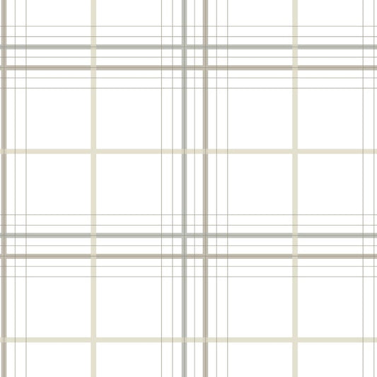 Purchase 4211-83533 | Private Reserve, Lakeside Plaid White Tailored - Ronald Redding Wallpaper