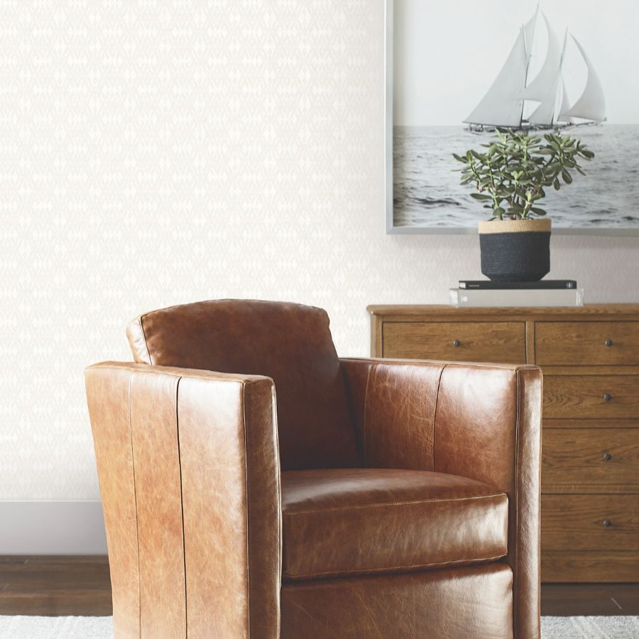 Purchase 4211-83544 | Private Reserve, Radcliffe Beige Diamond Motif - Ronald Redding Wallpaper