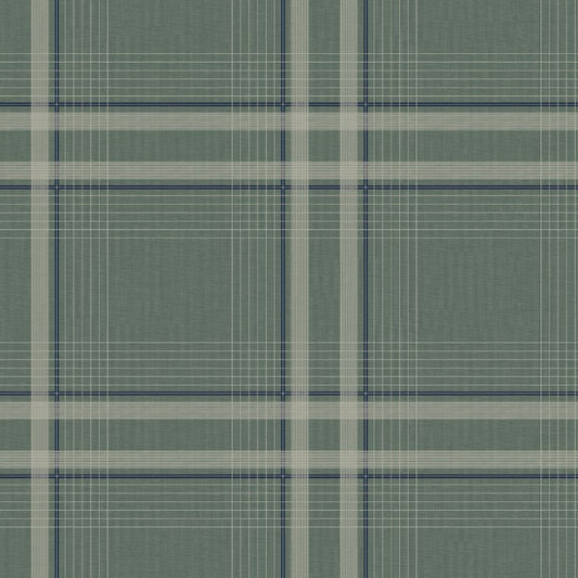 Purchase 4211-83563 | Private Reserve, Country Club Plaid Green - Ronald Redding Wallpaper