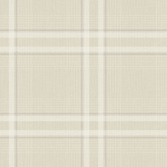 Purchase 4211-83566 | Private Reserve, Country Club Plaid Beige - Ronald Redding Wallpaper