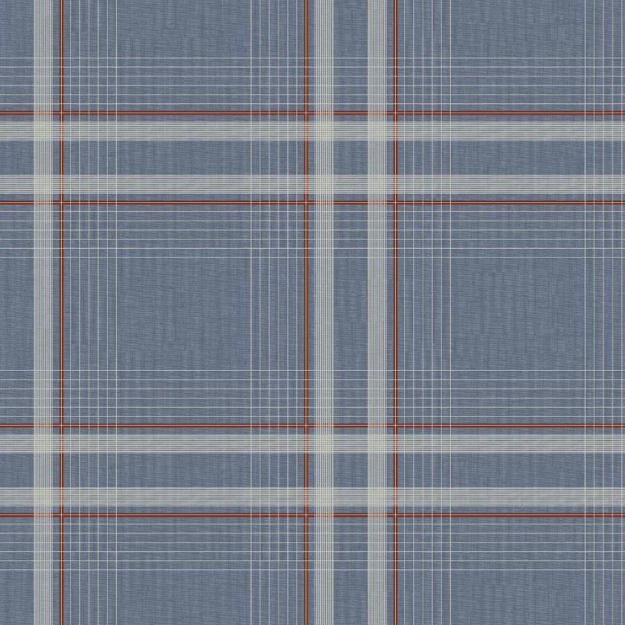 Purchase 4211-83567 | Private Reserve, Country Club Plaid Denim - Ronald Redding Wallpaper