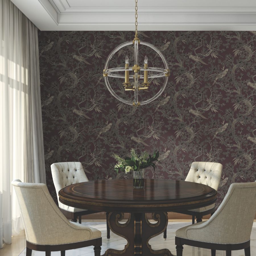 Purchase 4211-83571 | Private Reserve, Regal Ridge Plum Trailing Tree - Ronald Redding Wallpaper