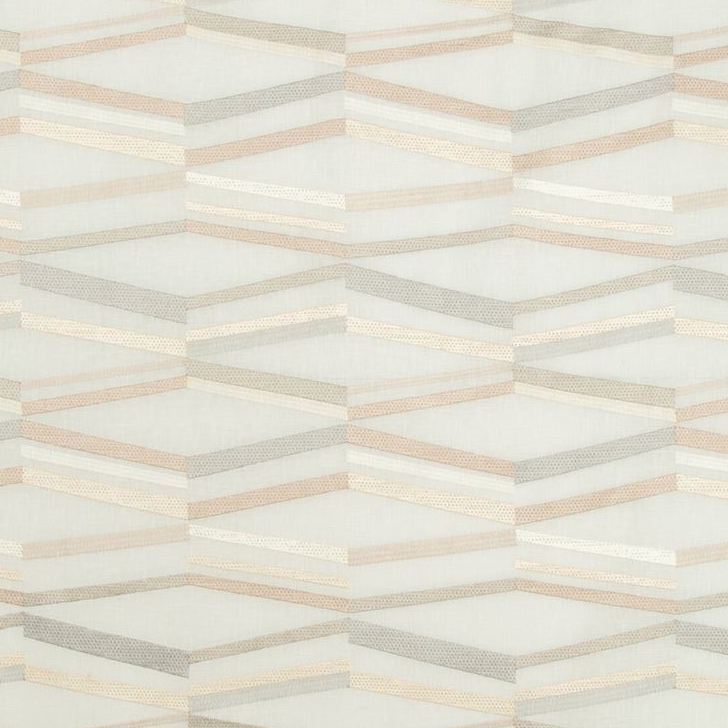 Sample 4248.1611.0 Parabola Dove White Drapery Contemporary Fabric by Kravet Couture