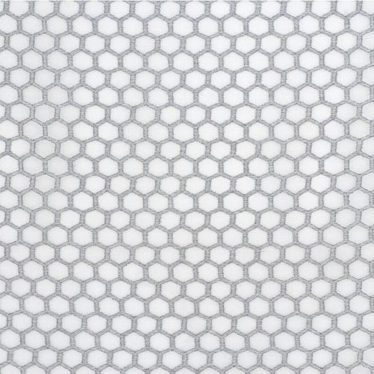 Sample 4298.11.0 White Drapery Geometric Fabric by Kravet Basics