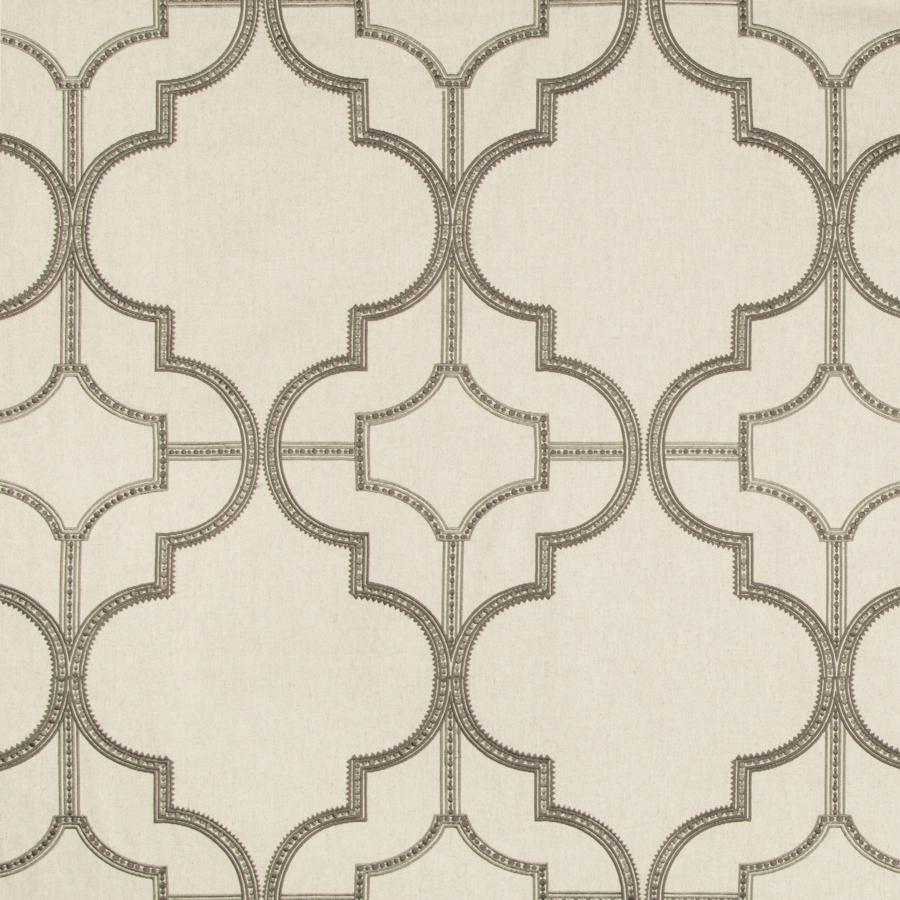 Sample 4364.106.0 Wing Tip Peat Beige Drapery Medallion Motif Fabric by Kravet Couture