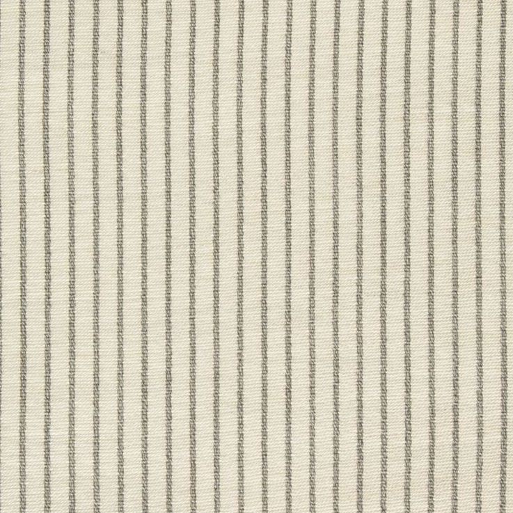 Sample 4422.11.0 Ilha Sheer Sand Charcoal Ivory Drapery Stripes Fabric by Kravet Couture