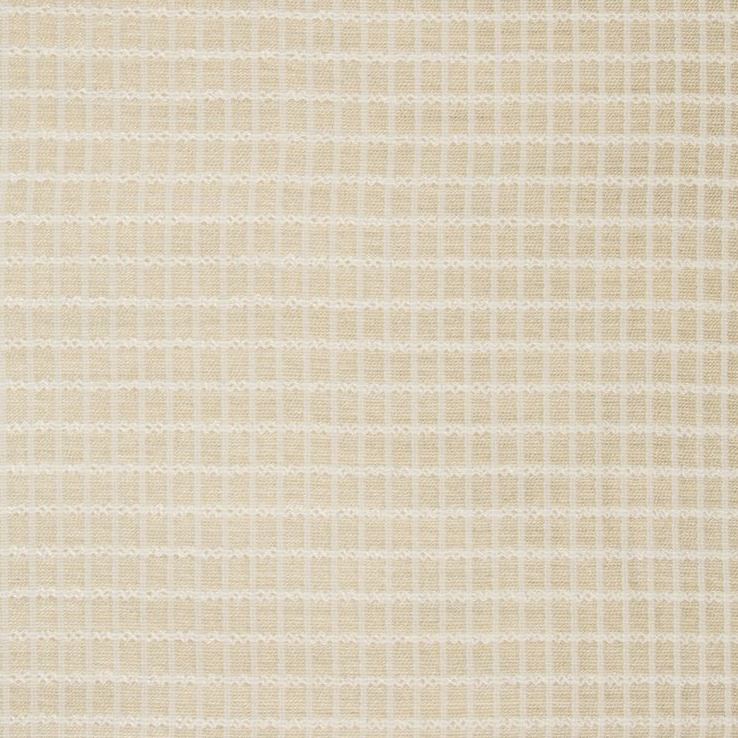 Sample 4423.116.0 Cabana Sheer Sand White Drapery Check Houndstooth Fabric by Kravet Couture