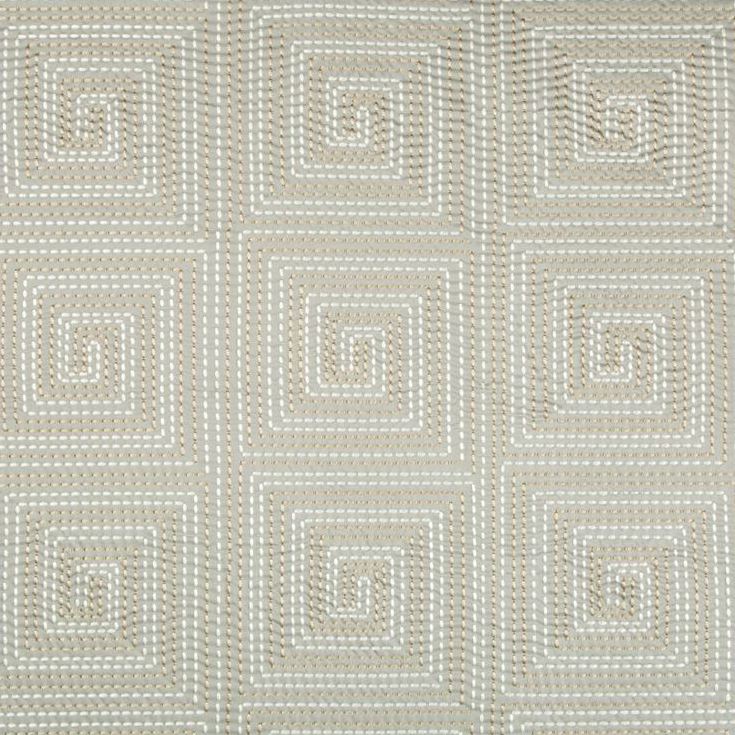 Sample 4453.1611.0 Edge Stitch Platinum Grey Drapery Contemporary Fabric by Kravet Couture