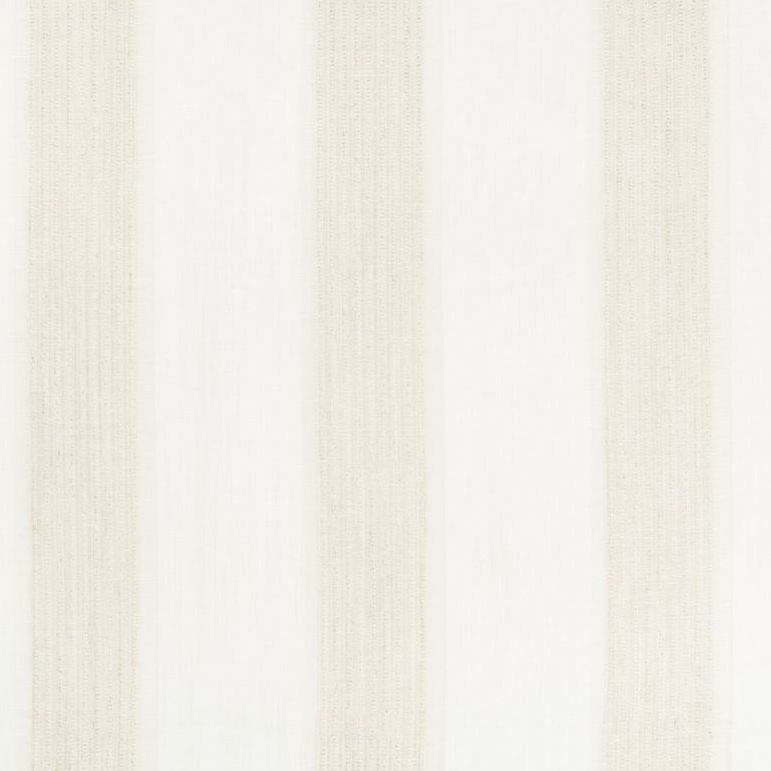 Sample 4465.116.0 Shambhala Ecru White Drapery Stripes Fabric by Kravet Couture
