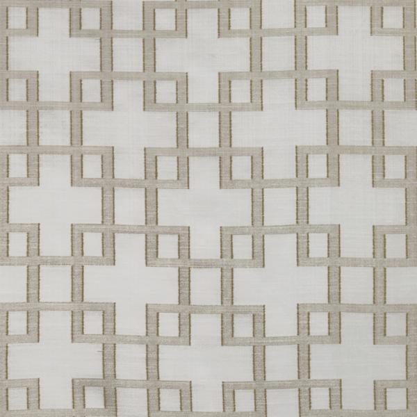 Sample 4532.16.0 White Drapery Geometric Fabric by Kravet Contract